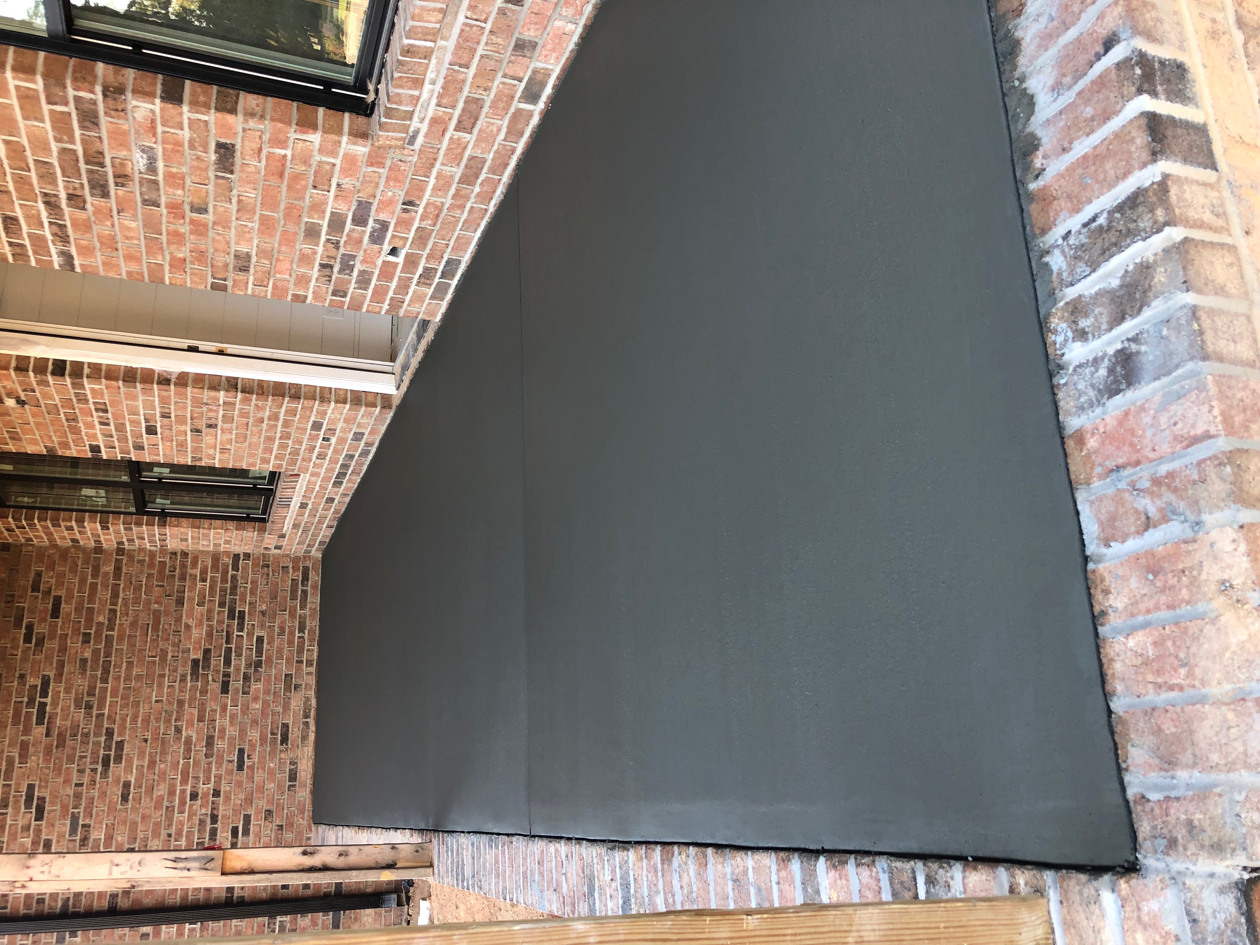 Finished concrete porch